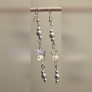 Chic Sterling Silver Beaded Drop Earrings